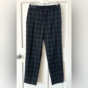 UNIQLO Gray Black Plaid Smart Ankle Work Pants Size S 27-30” Waist